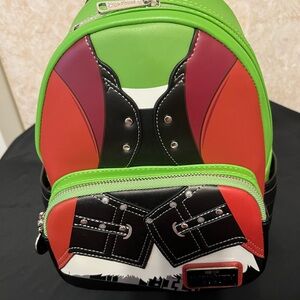 Trendy Green and Red Women's Backpack